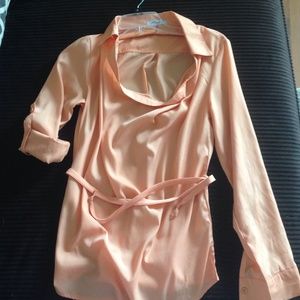 Light orange scoop neck tunic