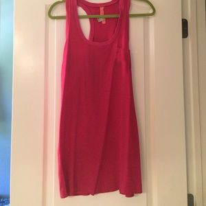 Hot Pink Silk shirt dress