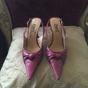 Carlos Santana leather pink shoes