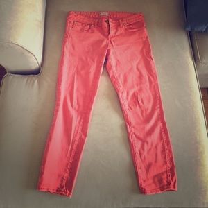 Free People Coral Cropped Jeans