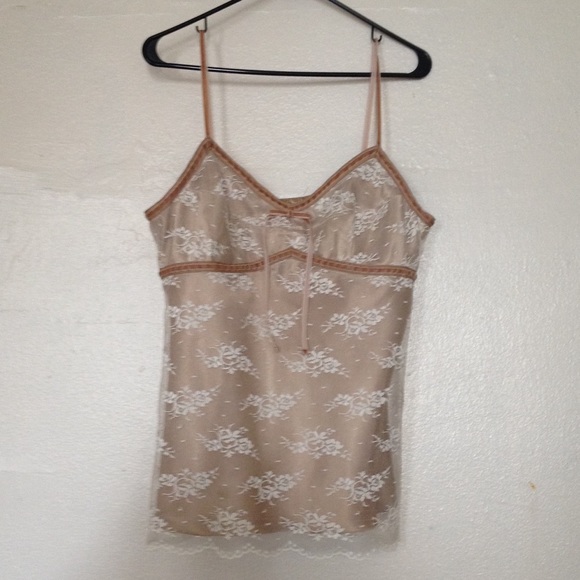 🍁George Size 12/14 Empire Seam NWT Lacy Cami🍂🍂