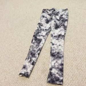 White grey and black leggings