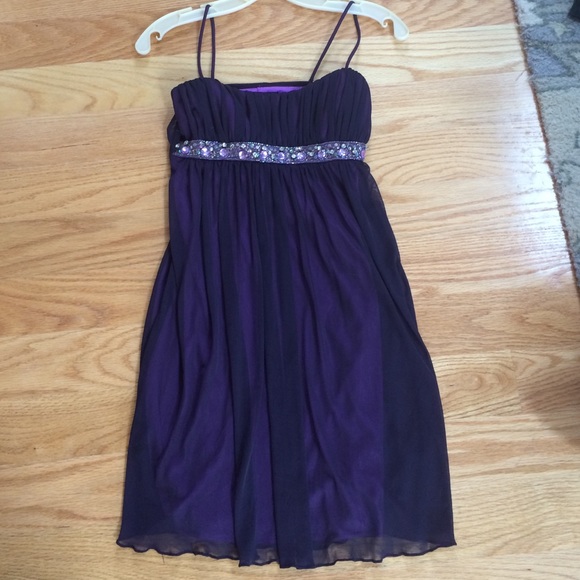 purple embellished dress - Picture 1 of 1