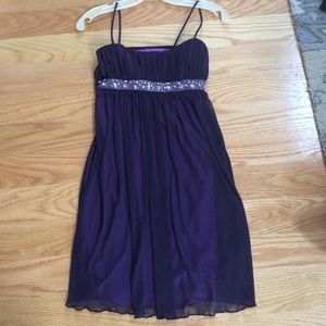 purple embellished dress