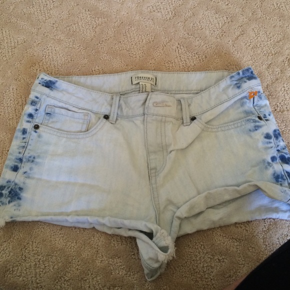 Blue high waisted shorts