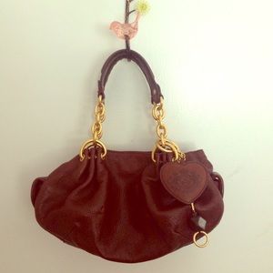 Juicy Couture brown leather satchel bag