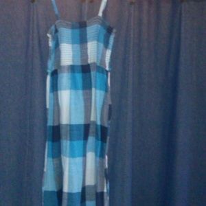 Blue checkered dress