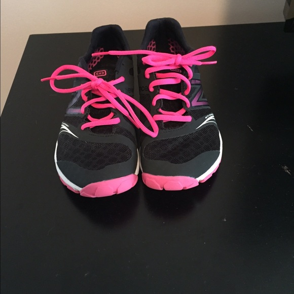 New balance pink and black sneakers