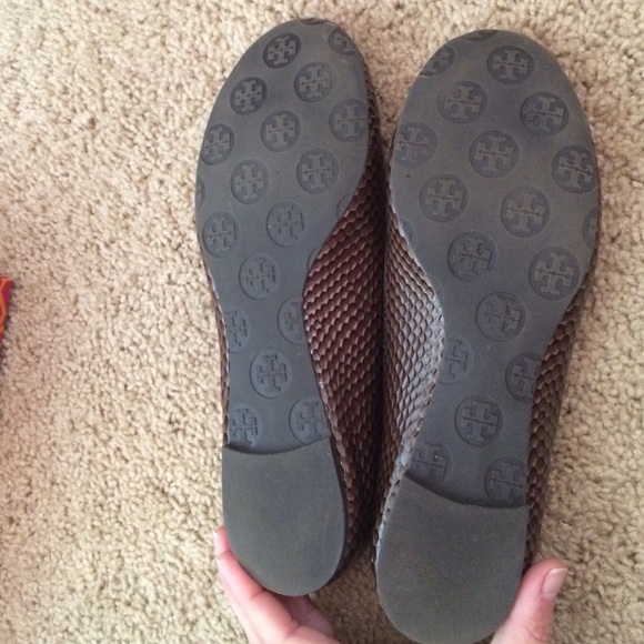 SOLD! Tory Burch Python Reva Flats - Picture 2 of 4