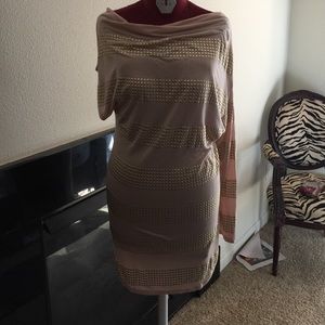 Studded blush Haute Hippie dress.