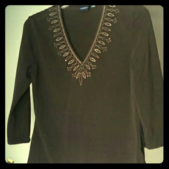 Brown top - size S - w/o copper and brown details