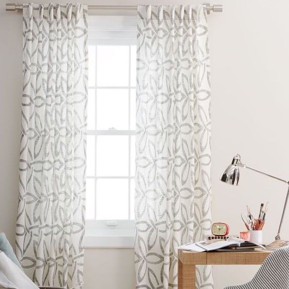 West Elm Set of 2 Pinwheel Linen Curtains