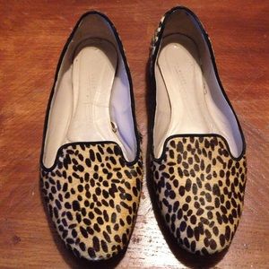 Zara leopard flats