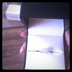 14kt white gold solitaire diamond/engagement ring