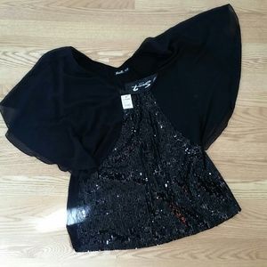 Black Sequin Dressy Seven7 Top