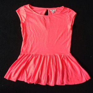 AE Pink Slit Back Shirt