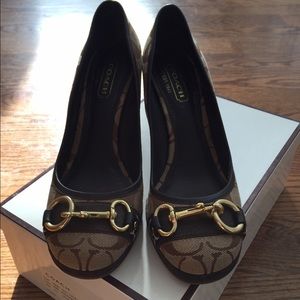 Brand new coach wedges