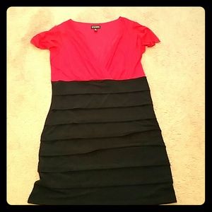 Red and black dress