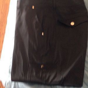 Cache satin cropped pants