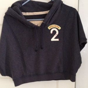 Hollister summer hoodie. Short sleeve crop style