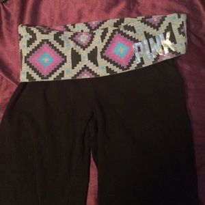 Pink yoga capris