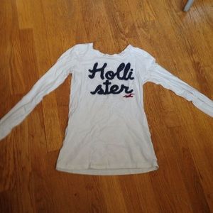 A White Hollister Long Sleeved-Top