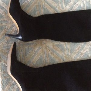 Suede pull on Cole Haan black boots