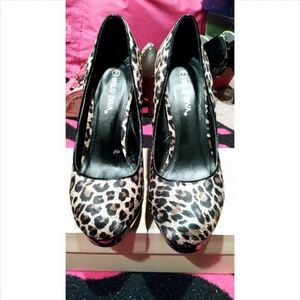 Leopard print heels