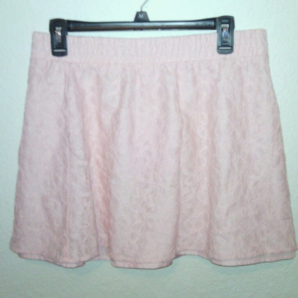 Pretty in pink lace skirt