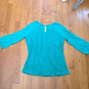 Turquoise Long-Sleeve Top