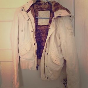 Abercrombie winter jacket faux fur lined