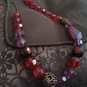 Handmade statement necklace big beads