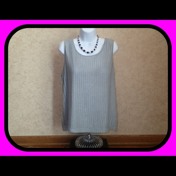 Chico's Tops - Chico's Travelers silver/grey tank