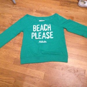 Green Long-Sleeved Hollister Sweater