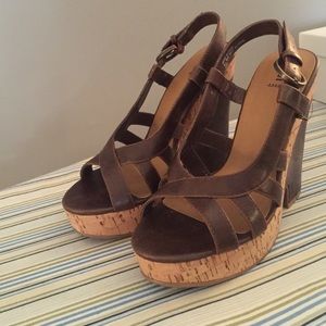 Brown Bakers high heel wedges