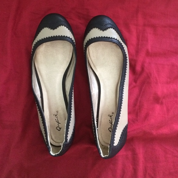 Black and Tan oxford inspired flats