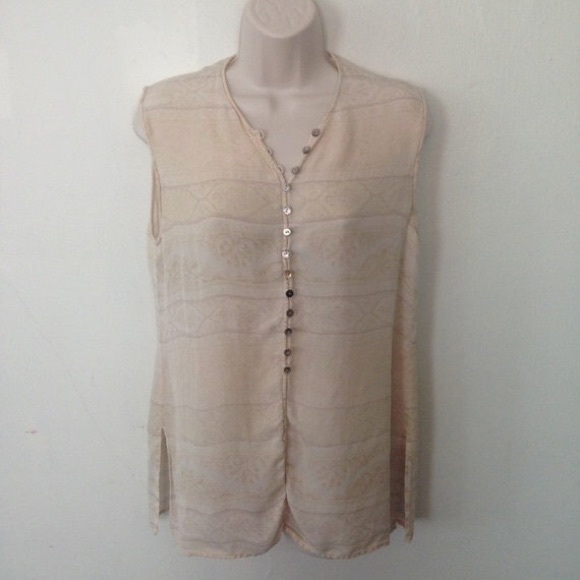 Vintage Tahari Bohemian Festival Silk Blouse