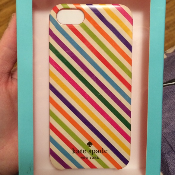 NIB Kate Spade Rainbow Stripe iPhone 5 Case