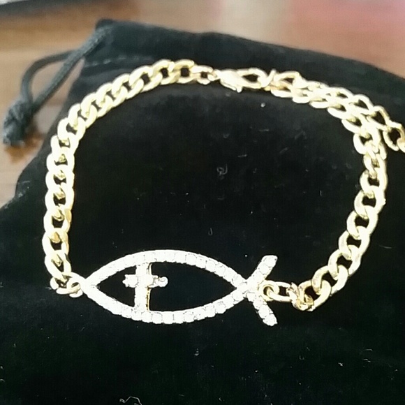 Jewelry - Jesus fish chain link bracelet