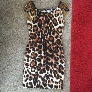 Cheetah Dress With Spikes