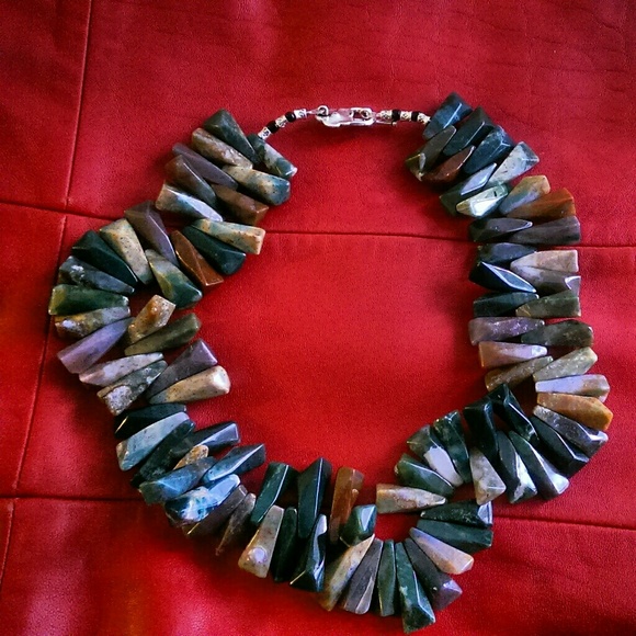 Natural stone necklace.  Rare and stunning find.