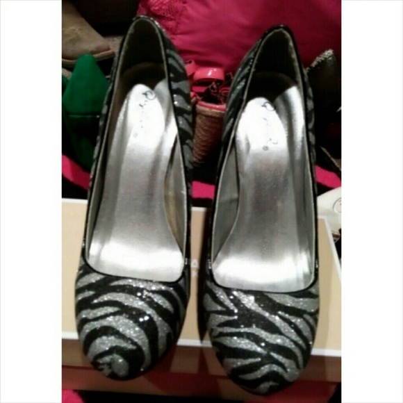 Zebra print heels