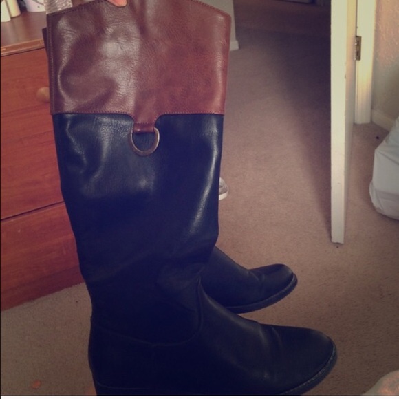 Black and Brown Boots