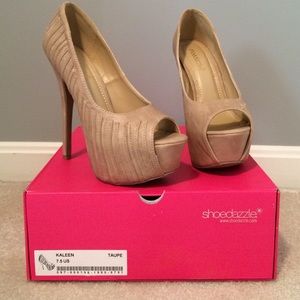 Taupe Platform Heel