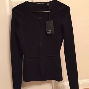 🆕Black Ribbed Zip Up Jacket