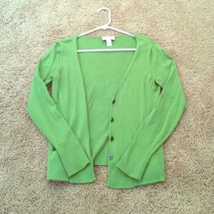 Green cardigan