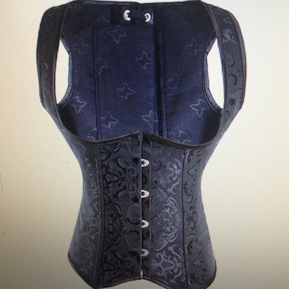 Burlesque Camellias Brocade Corset Waist Cincher - Picture 2 of 3