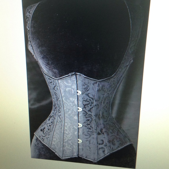 Burlesque Camellias Brocade Corset Waist Cincher - Picture 3 of 3