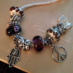 RESERVED Muranno charms and oxidized beads Lokey54