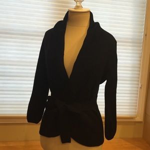 BCBG black sweater cardigan